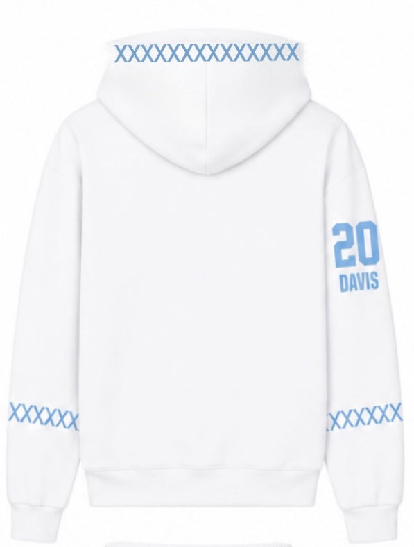 UNC FB WHITE HOODIE
