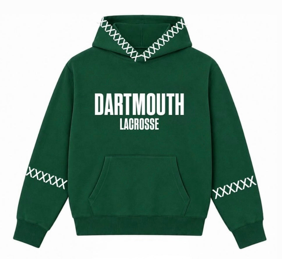 GREEN DARTMOUTH LACROSSE HOODIE