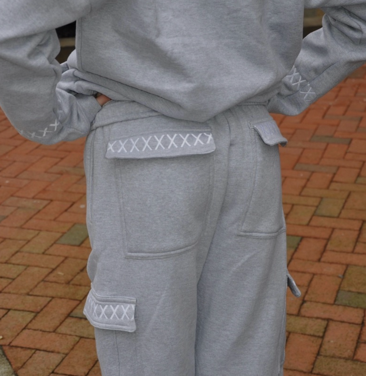 Gray cargo sweats