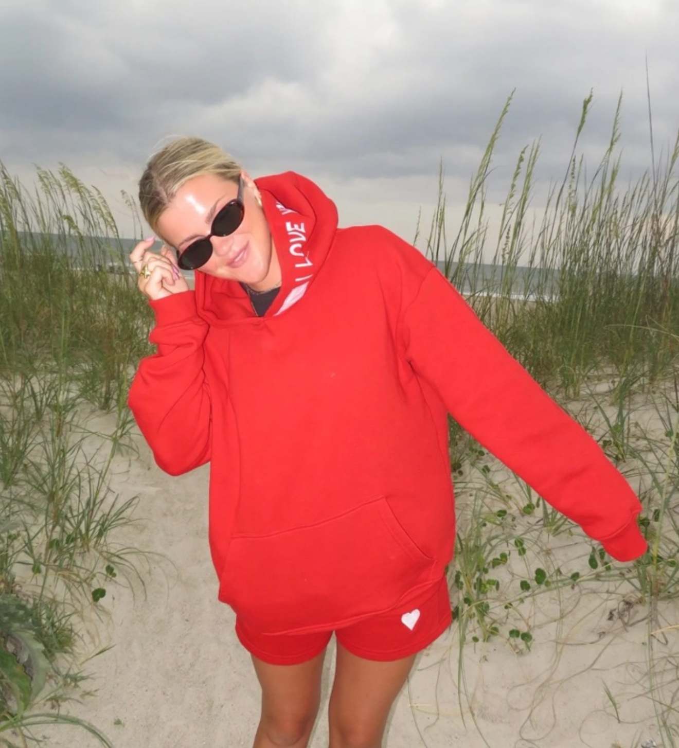 "I love you, say it back" sweatshorts